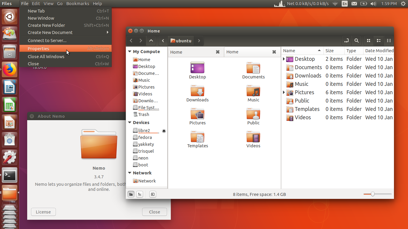 Nemo, a better file manager for Ubuntu